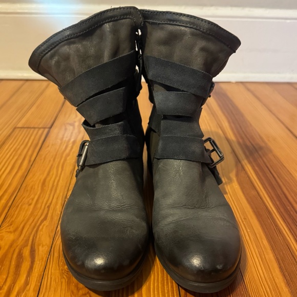 Black Leather Ankle Boots - Picture 2 of 10
